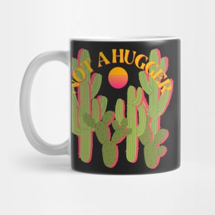 Not a Hugger - Funny Vintage Saguaro Cactus and Sun Mug